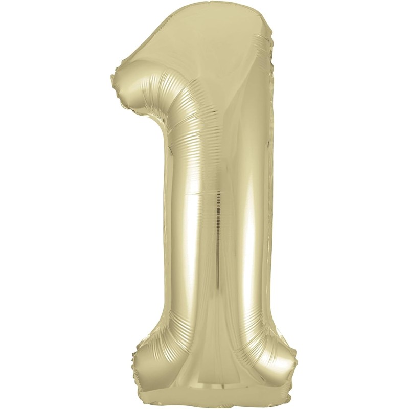 Unique Party - 53831 - Ballon Géant - Numéro 1 - 86 Cm - Or