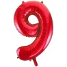 Unique Party - 55859 - Ballon Géant - Numéro 9, 86 cm, Rouge
