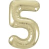 Unique Party - 53835 - Ballon Géant - Numéro 5 - 86 Cm - Or