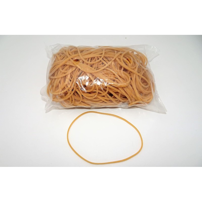 Progom - Elastiques caoutchouc - blond - 120mm x 1.7mm - sachet 100gr