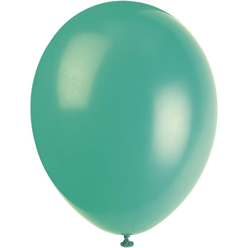 Unique Party - 80004 - Paquet de 10 ballons - Latex - 30 cm - Vert Fougère