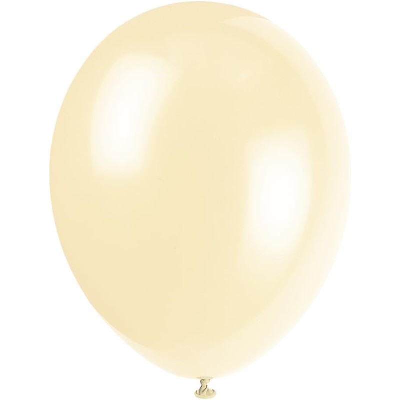 Unique Party - 80021 - Paquet de 10 ballons - Latex - 30 cm - Ivoire