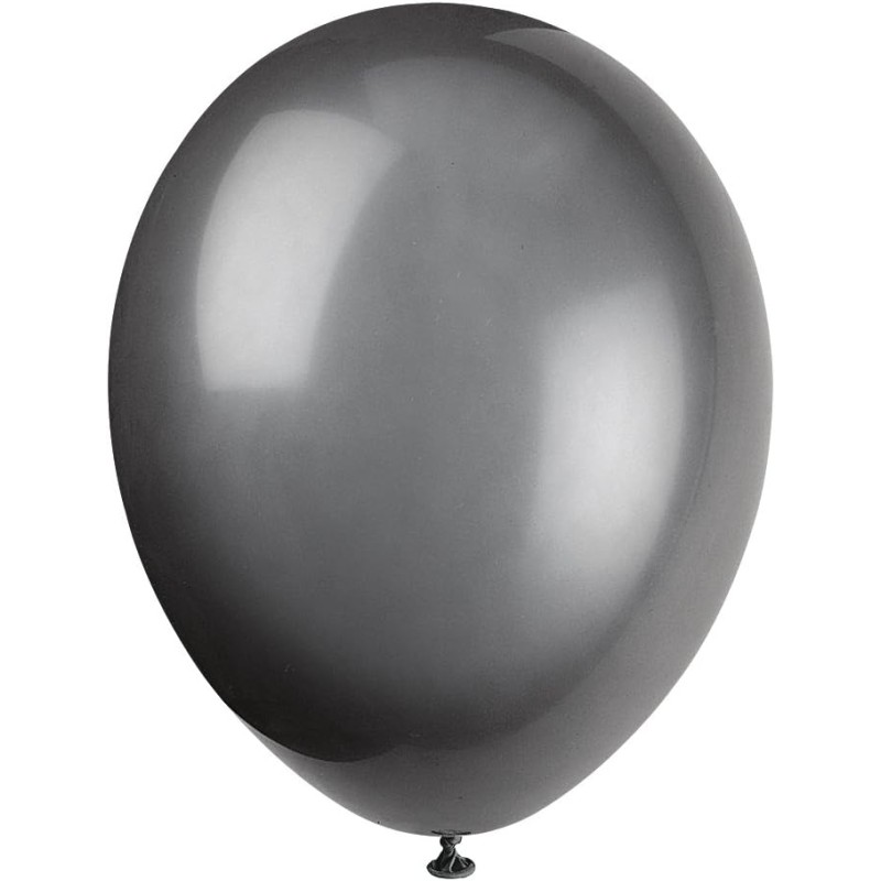 Unique Party - 80014 - Paquet de 10 Ballons - Noir - 30 cm - Latex