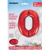 Unique Party - 55850 - Ballon Géant - Numéro 0, 86 cm, Rouge