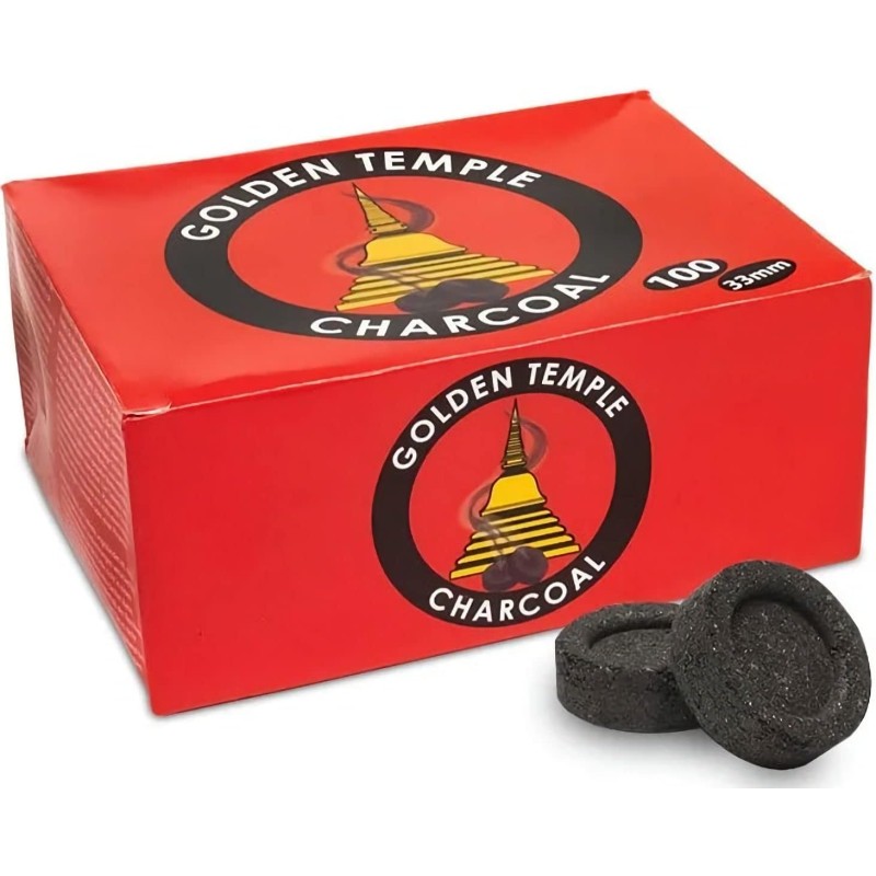 100 Tablettes de charbon 33 mm pour encens en grains