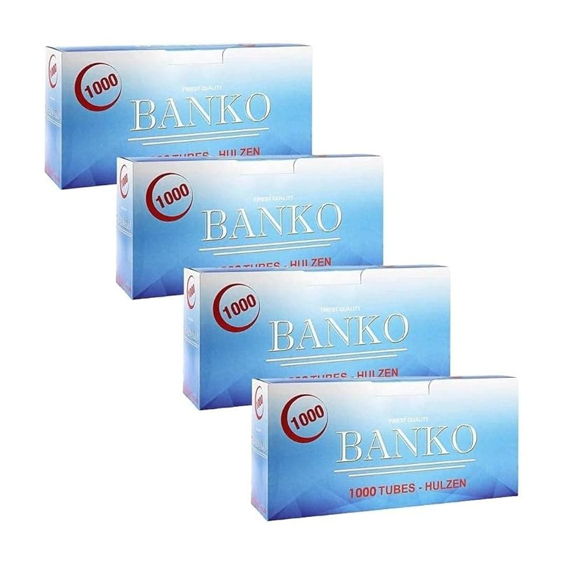 BANKO Pack de 4 boites de Tubes à Cigarettes