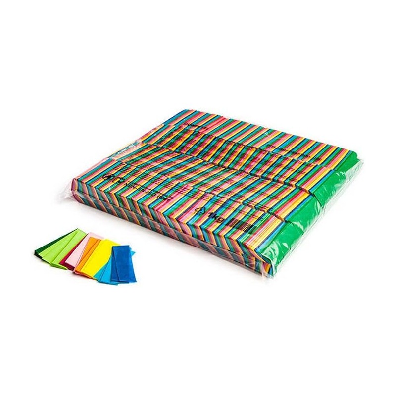 Magic FX Slowfall confetti rectangles 55x17mm - Multicolour 1kg