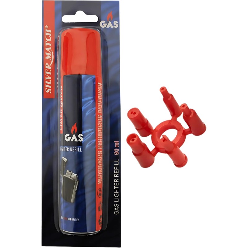 Recharge de Gaz 90 ML pour Briquet et Chalumeau de Cuisine, Blister