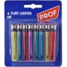 PROF - Lot de 8 briquets, Multicolore, Transparent