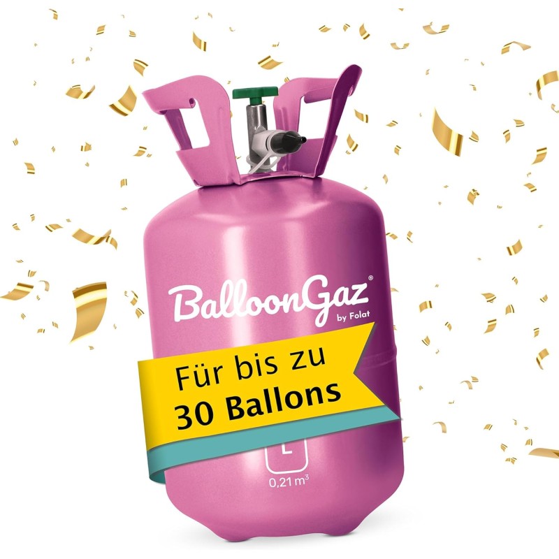 Folat 25202 Réservoir d'hélium pour 30 ballons Vert