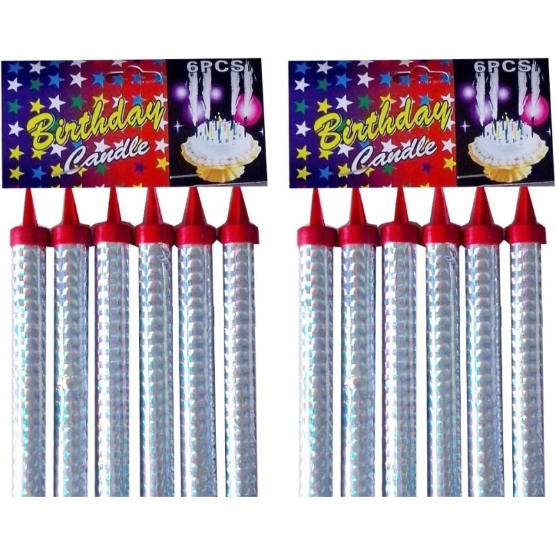 GomoX - 12 Bougies Fontaines des Glaces - Bougies d'ambiance Fontaine d'artifice - Catégorie F1 (12c - 12 Cm)