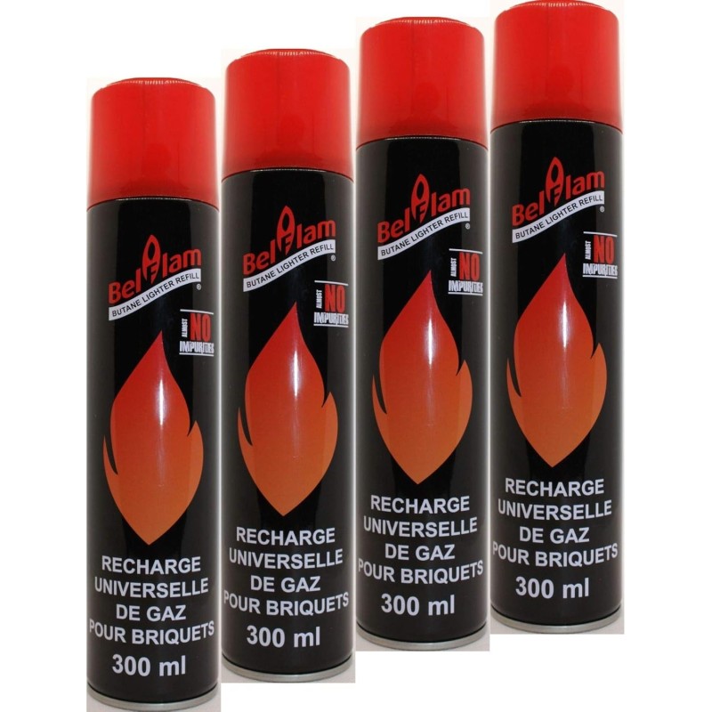 lot de 4 recharges briquet universel