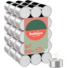 Bolsius - Lot de 90 bougies chauffe-plat - 8 heures de combustion - Blanc - Longueur de combustion - Combustion propre